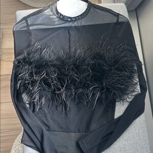 Elegant Black Sheer Bodysuit